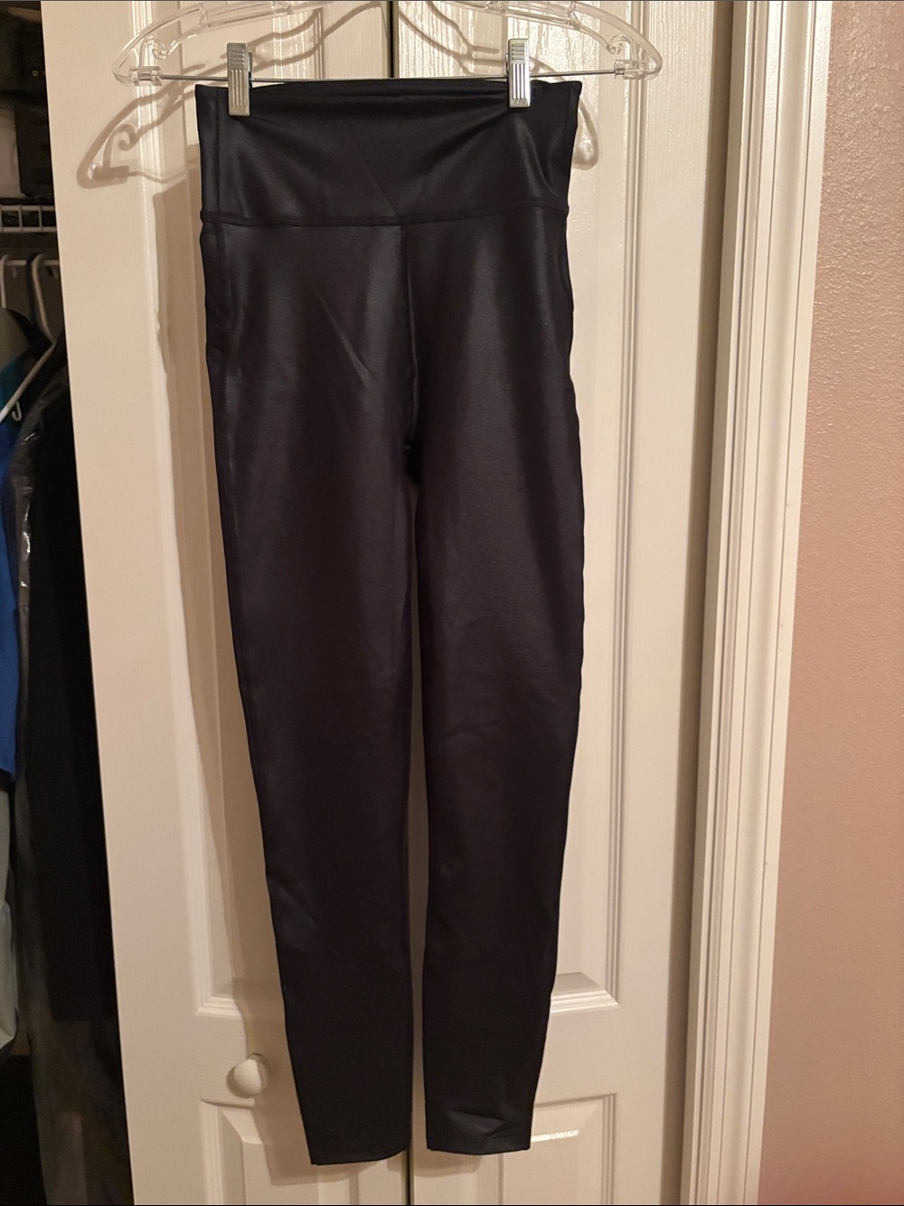 Abercrombie & Fitch Black High-Rise Faux Leather Leggings